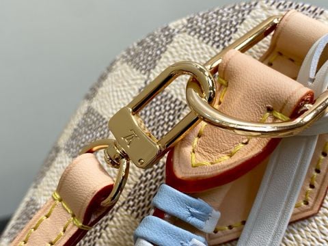 TÚI NỮ L V ALMA BB DAMIER AZUR CANVAS TAY CẦM BỆN XANH PASTEL