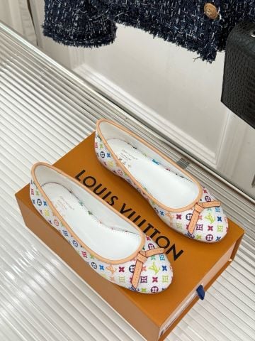 GIÀY BỆT NỮ L V MONOGRAM MULTICOLORE BOW BALLET FLATS – KẾT CẤU SACCHETTO