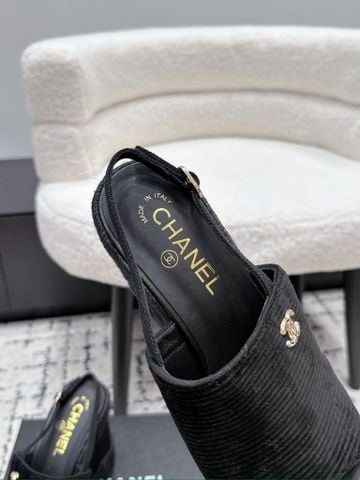 SANDAL CAO GÓT NỮ CN QUAI NHUNG GÂN ĐẾ XUỒNG CÓI CAO 11CM DÁNG SANG TRỌNG DỄ ĐI