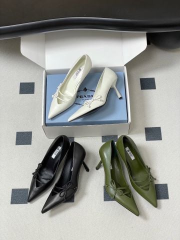 GIÀY CAO GÓT NỮ PRD MŨI NHỌN NƠ THẮT TINH XẢO – DÁNG THANH MẢNH SANG CHẢNH