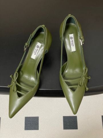 GIÀY CAO GÓT NỮ PRD MŨI NHỌN NƠ THANH MẢNH