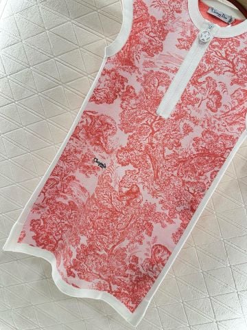 Đầm nữ Di*or* Jacquard khoá nửa tinh tế