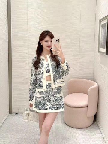 Set Cardigan + Chân Váy Nữ Di*or
