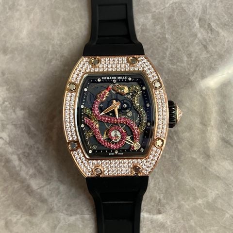 ĐỒNG HỒ NỮ R M RM026 SERPENT TONNEAU BEZEL ĐÍNH ĐÁ