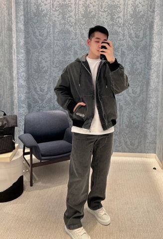 ÁO KHOÁC NAM DR DÁNG HOODIE TWILL WASH HIỆU ỨNG VINTAGE