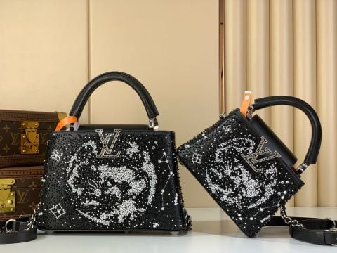 TÚI NỮ L V CAPUCINES BB FULL DA THÊU ĐÍNH HẠT MOON RABBIT – PHIÊN BẢN GIỚI HẠN