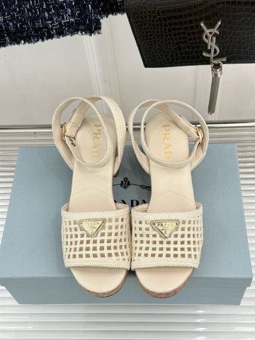 SANDAL CAO GÓT NỮ P R CROCHET PLATFORM GÓT TRỤ 7CM