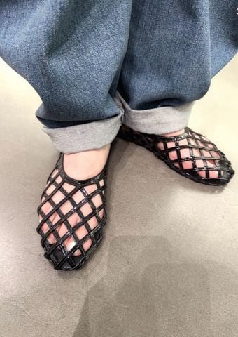 Giày nữ lưới da Ballet Alaia* Net Flat