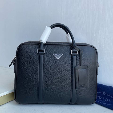 TÚI CÔNG SỞ NAM P R SAFFIANO LEATHER WORK BAG PHOM BRIEFCASE GỌN SANG