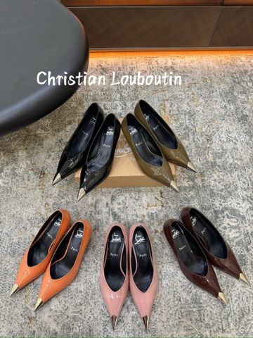 GIÀY CAO GÓT NỮ C L PATENT LEATHER METAL CAP TOE GÓT 5CM SANG SẮC