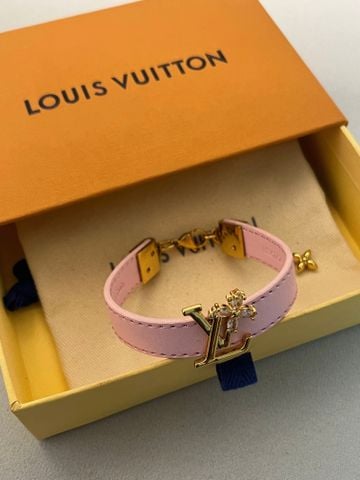 VÒNG TAY NỮ LV* MINI FLOWERGRAM – MONOGRAM HOA KIM LOẠI, DÂY DA TINH XẢO