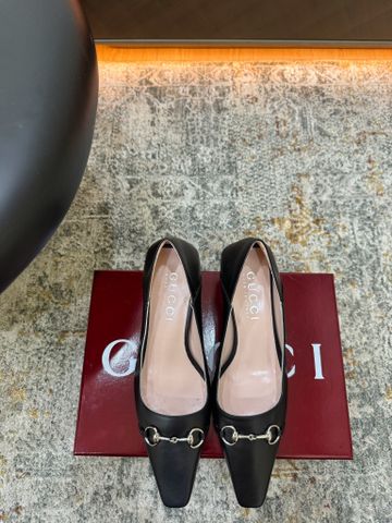 GIÀY CAO GÓT NỮ G C HORSEBIT POINTED PUMPS DA BÊ MŨI NHỌN GÓT 6CM THANH LỊCH