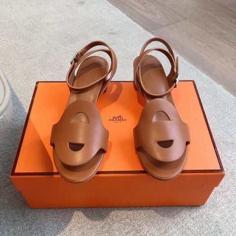 Sandal nữ Herme*s ECLAIR BLOCK HEEL