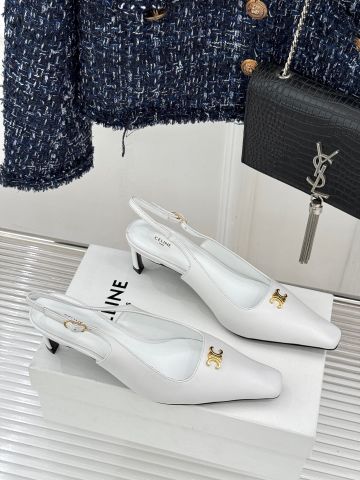 GIÀY CAO GÓT NỮ CEL SLINGBACK MŨI VUÔNG TRIOMPHE GÓT 5CM