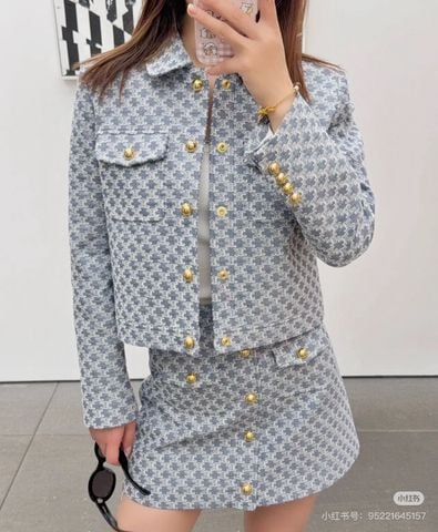 SET ÁO KHOÁC + CHÂN VÁY NỮ ce*line