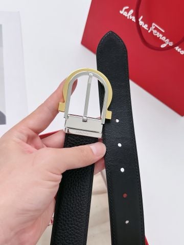 THẮT LƯNG NAM / BELT NAM SALVATOR*E  DA BÊ NHẬP Ý MẶT ĐÔI 3.5CM