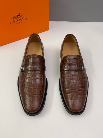 GIÀY NAM LOAFER Herme*  VÂN CÁ SẤU