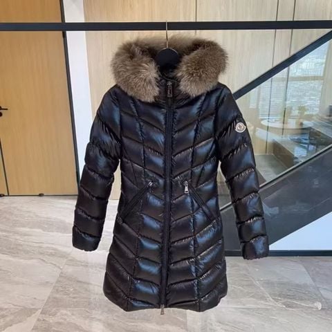 ÁO KHOÁC PHAO DÀI NỮ MCL FULMARUS BỀ MẶT BÓNG LACQUER QUILTING VÂN VẢY CÁ