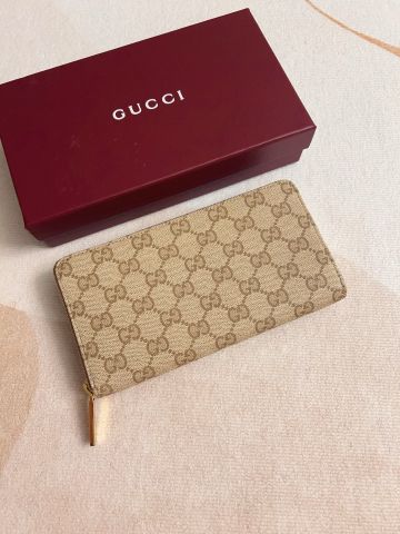 VÍ DÀI NỮ G C GG SUPREME ZIP-AROUND WALLET CANVAS JACQUARD FORM MỎNG THANH LỊCH