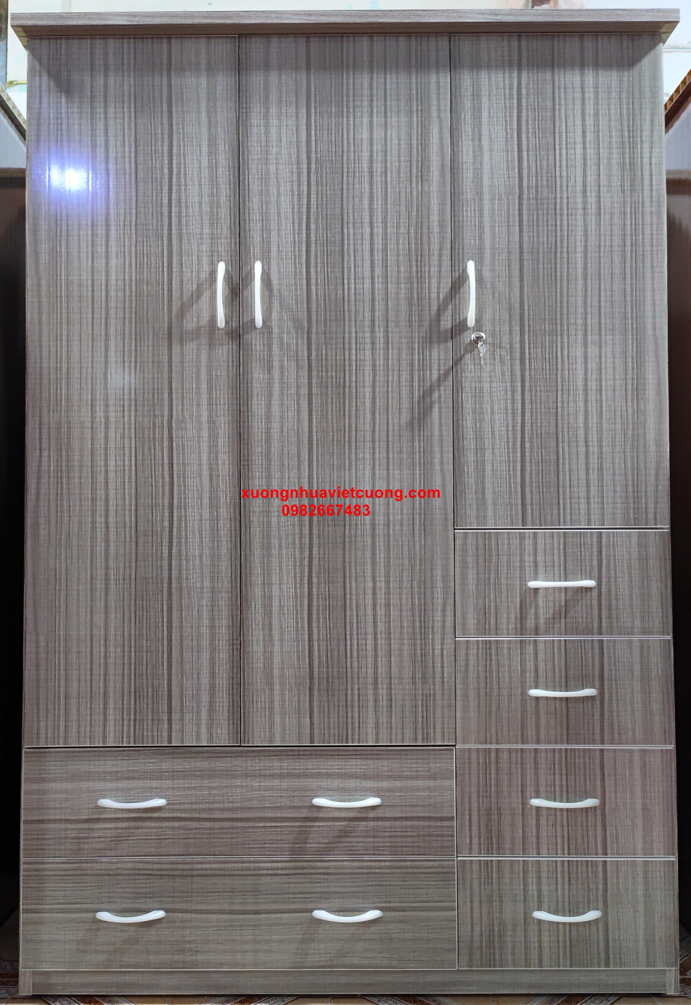 TỦ QUẦN ÁO NHỰA 3 BUỒNG TA3421