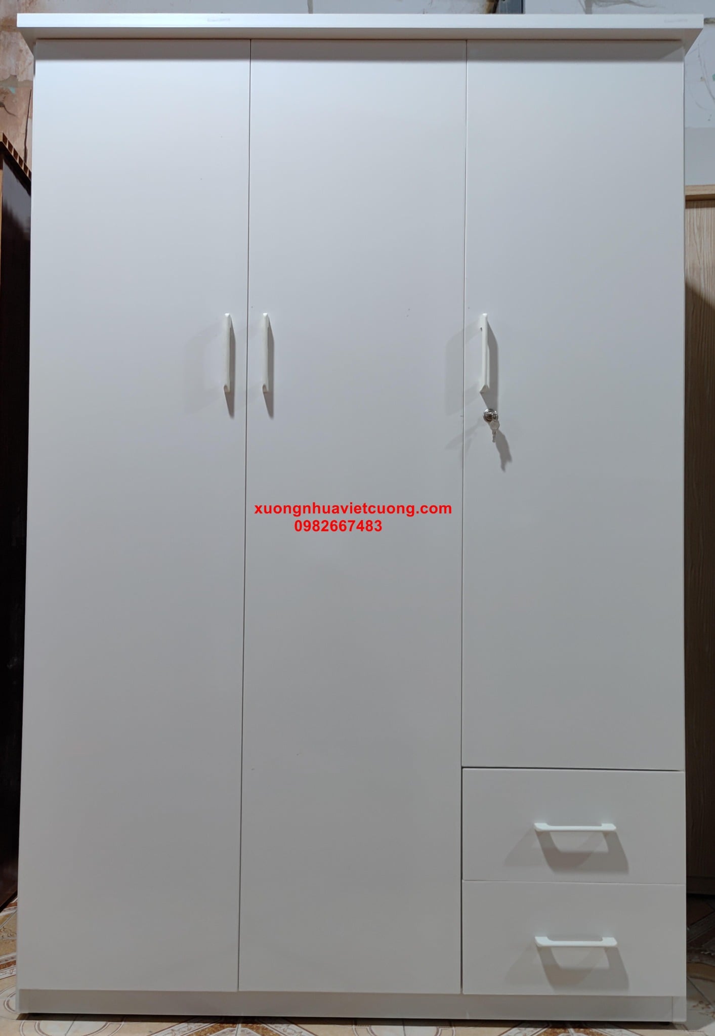 TỦ QUẦN ÁO NHỰA 3 BUỒNG TA3555