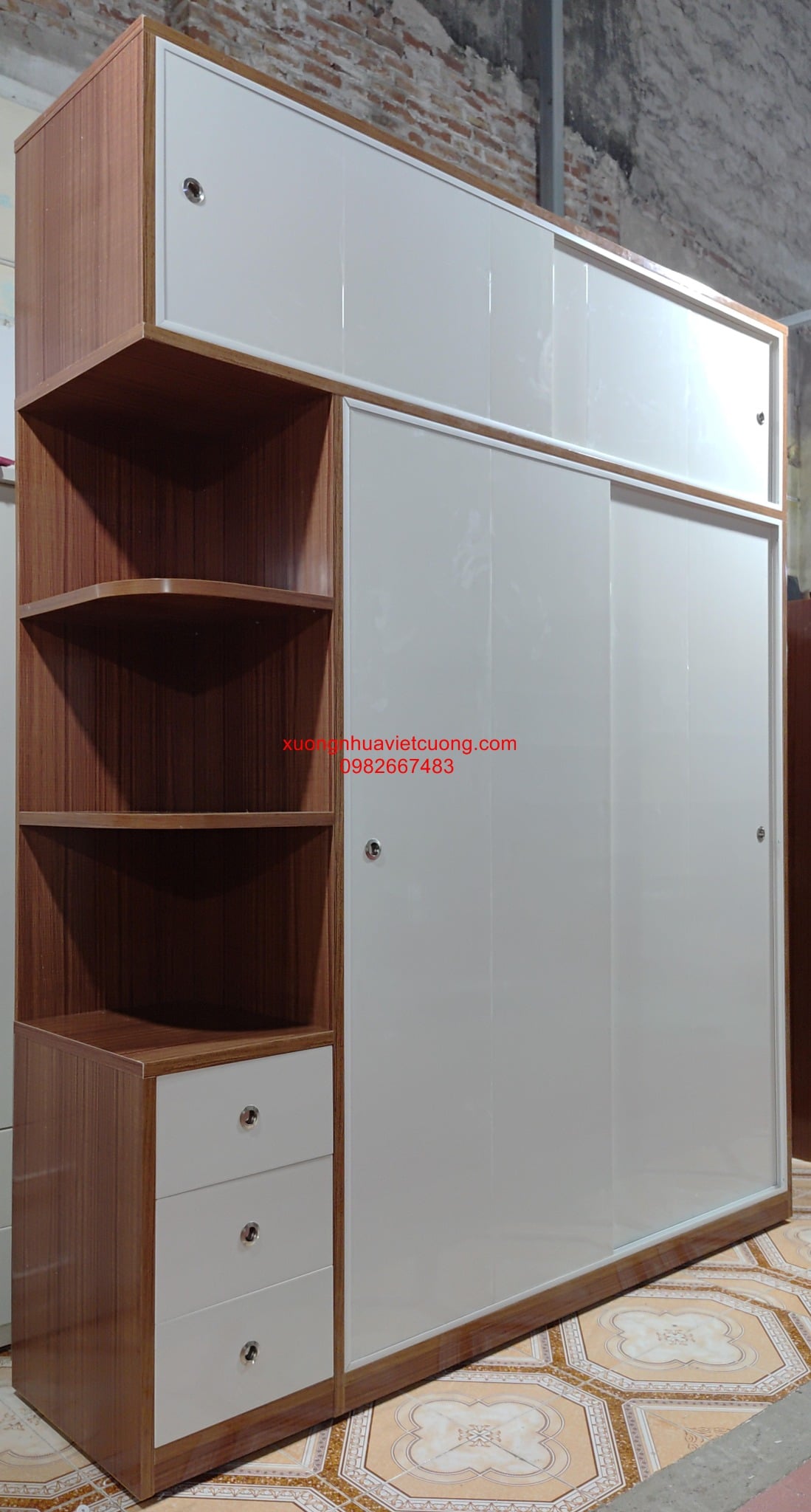 TỦ NHỰA CÁNH LÙA CÓ KỆ TCL5222