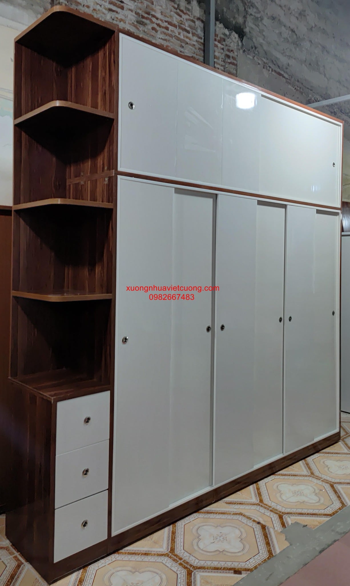 TỦ NHỰA CÁNH TRƯỢT CÓ KỆ TCL5226