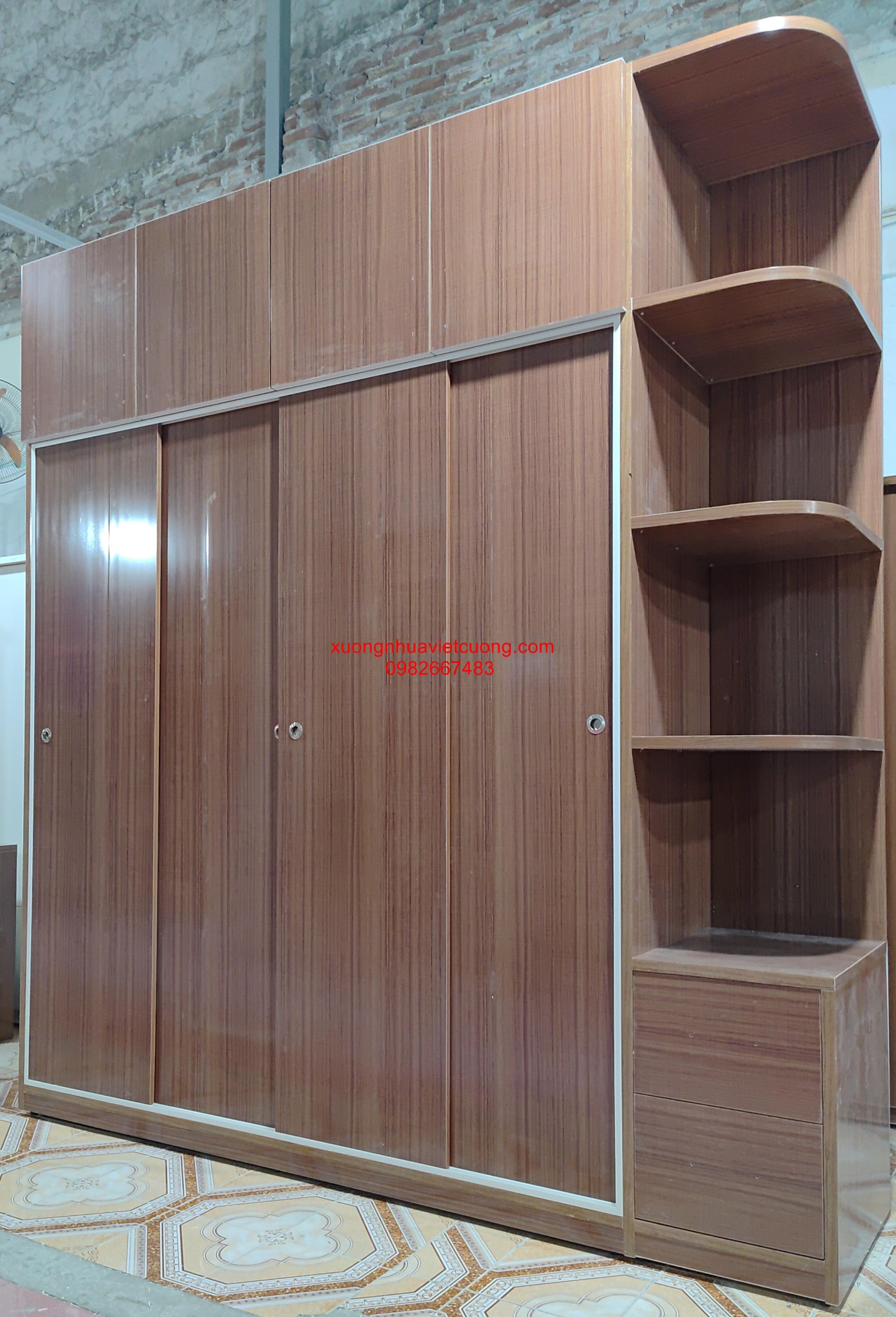 TỦ NHỰA CÁNH LÙA CÓ KỆ TCL5219