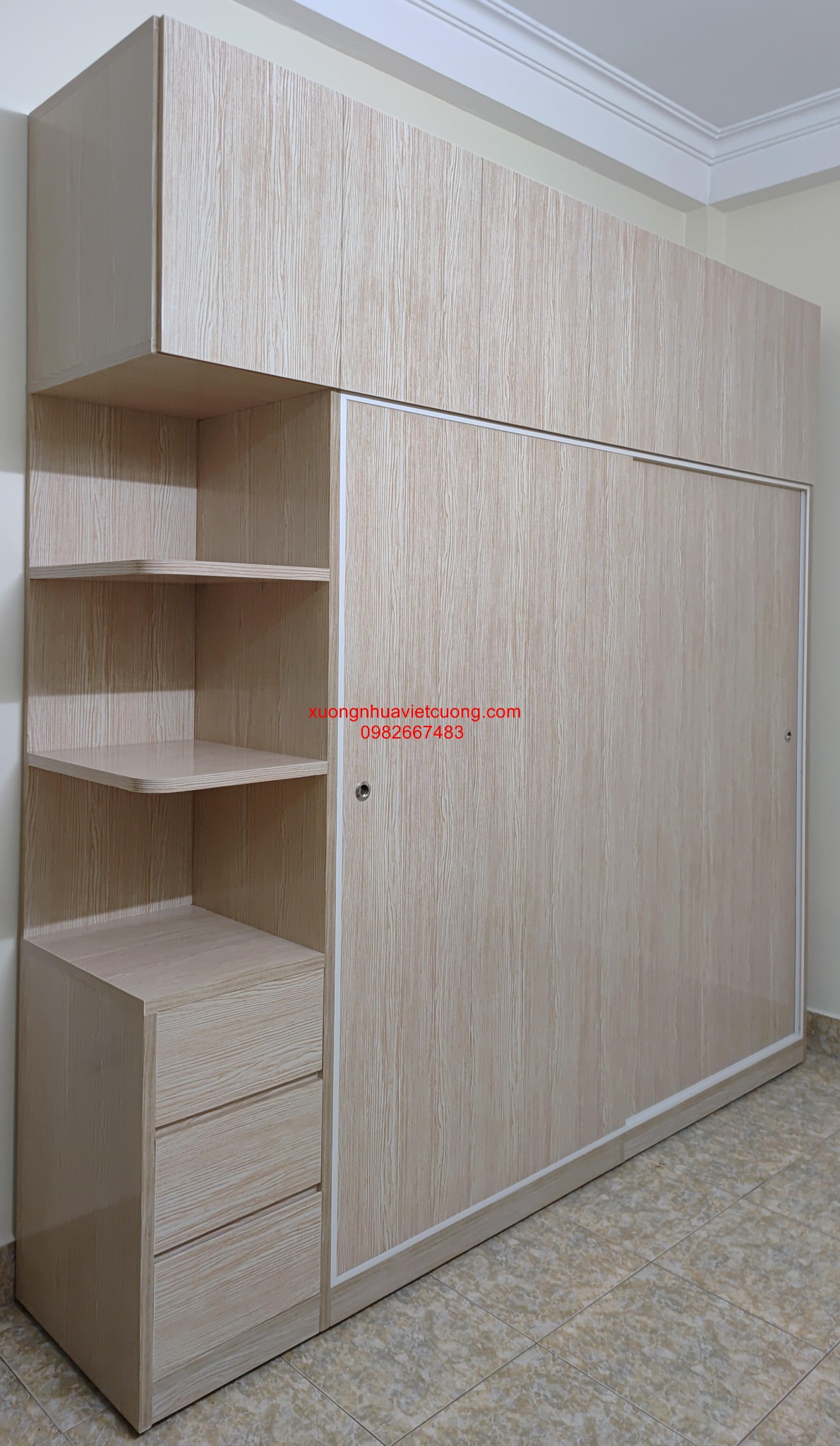 TỦ NHỰA CÁNH LÙA CÓ KỆ TCL5216