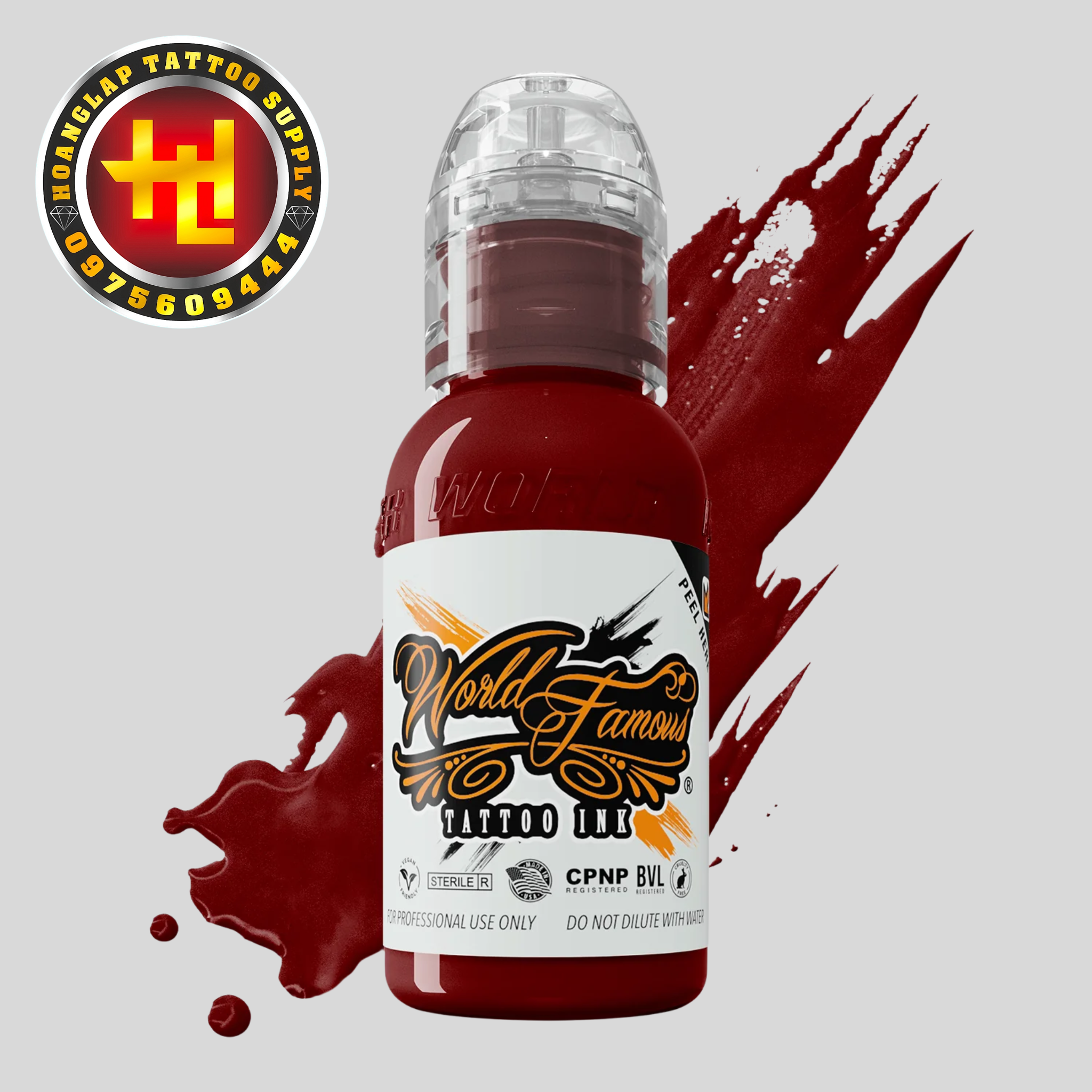 Mực WORLD FAMOUS USA NAPPA VELLEY - Đỏ