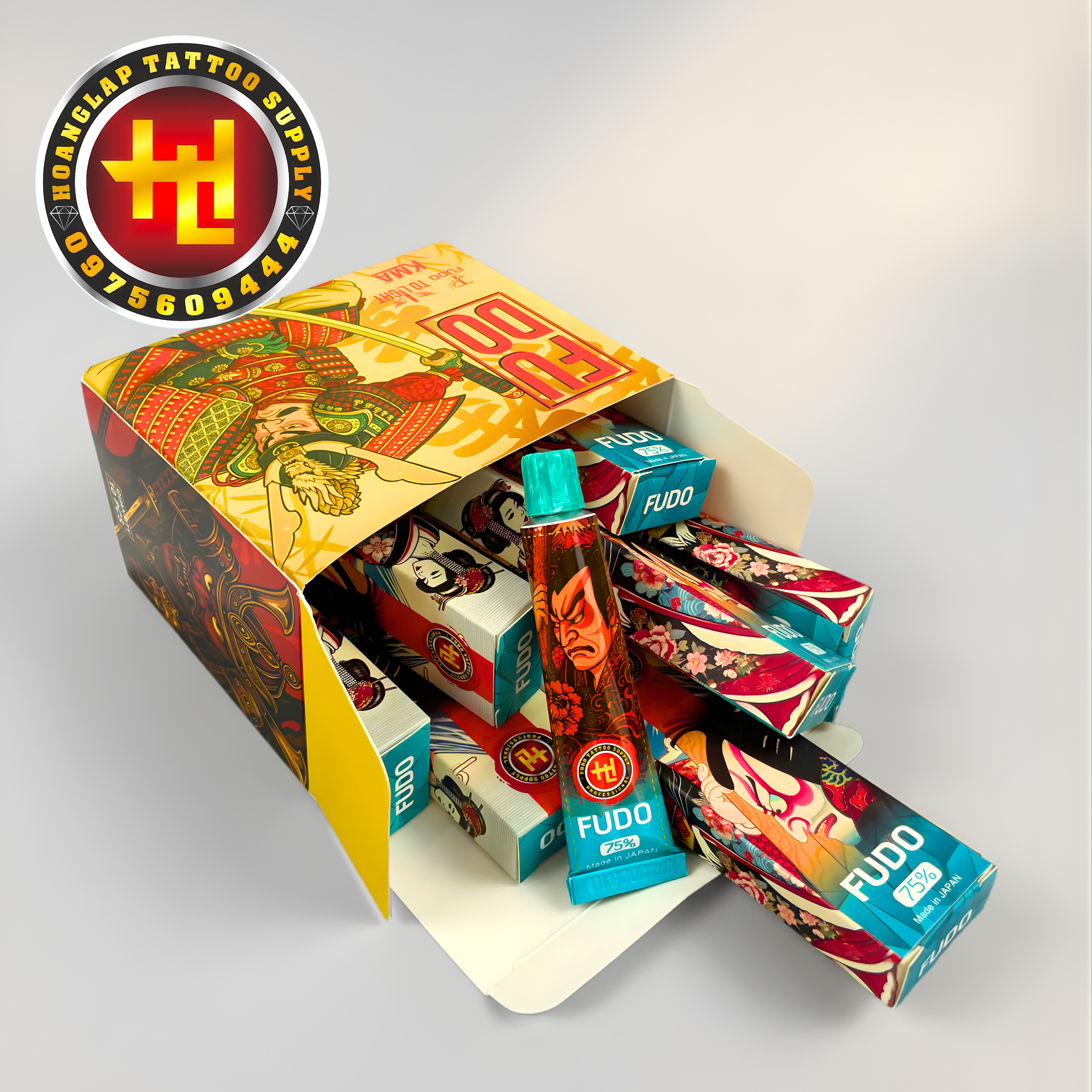 Tê Kem FUDO Chính Hãng - Nắp Xanh Vân Đá - 75%