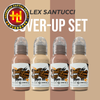SET Mực Xăm WORLD FAMOUS ALEX SANTUCCI SKIN TONES COVER UP - SET Màu Da - Lọ 1OZ - SET 4 Lọ