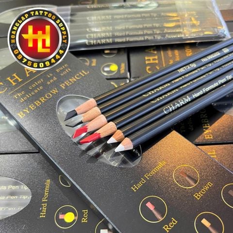  Chì Gỗ CHARM Siêu Cứng - Chì Vẽ Mày Môi Phun Xăm 