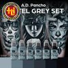 SET Mực Xăm WORLD FAMOUS - AD PANCHO PASTEL GREY - Lọ 1OZ - SET Xám PASTEL
