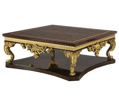 Bàn trà cổ điển Baroque Gold Leaf (Mariner)