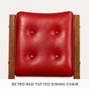 Ghế ăn cổ điển  RETRO RED TUFTED DINING CHAIR(4005-023 )