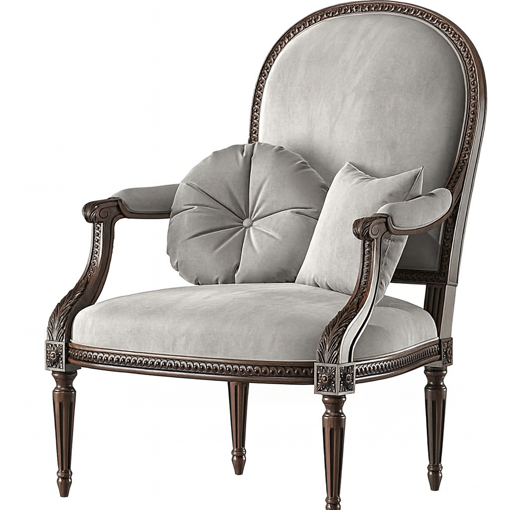 Ghế Hoàng Gia Louis Tựa Oval