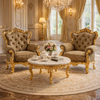 Sofa Tân Cổ Điển Hoàng Gia Dát Vàng