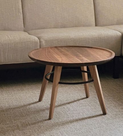 Bàn sofa tròn gỗ sồi cao cấp