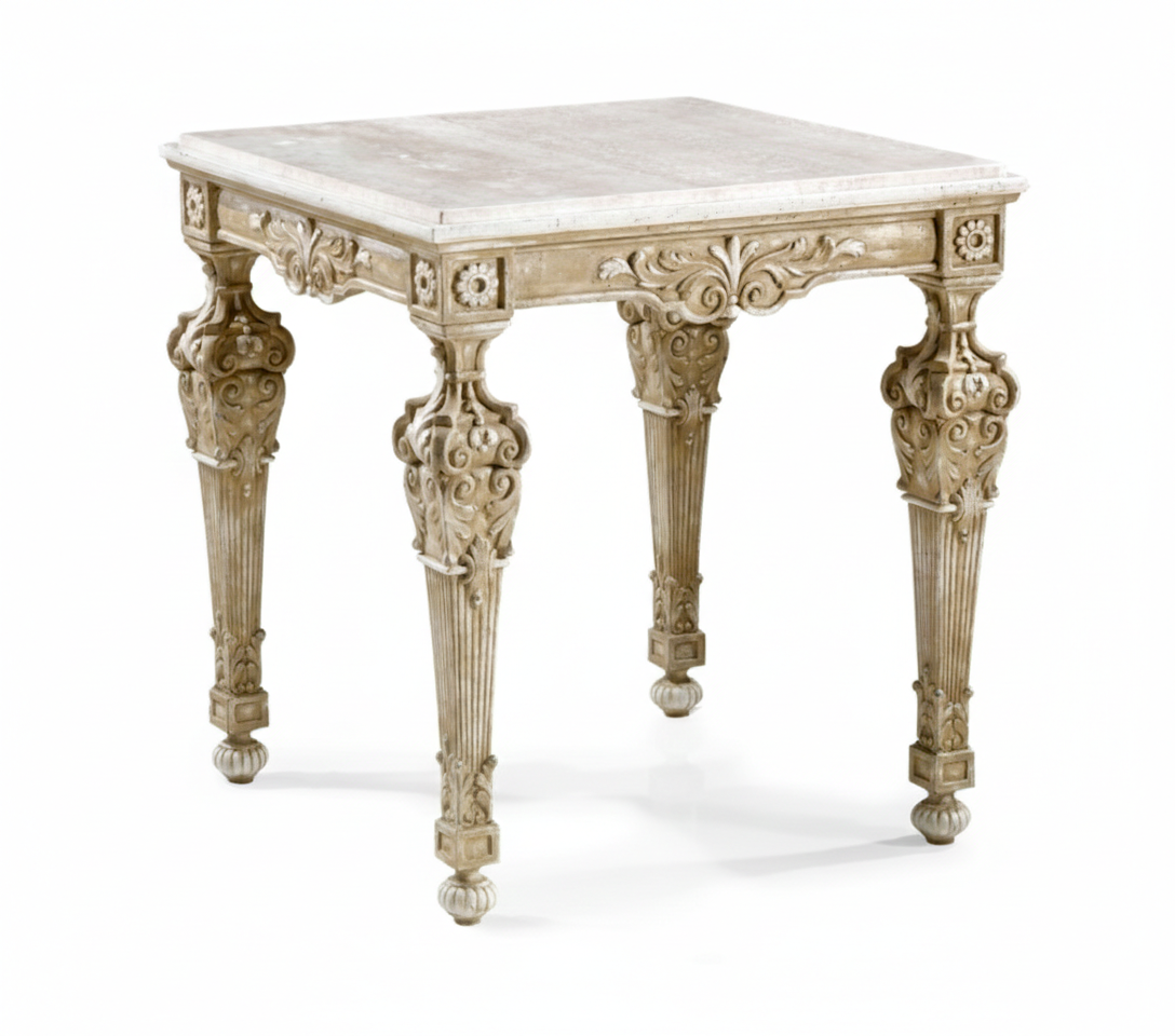 Bàn trà góc cổ điển Louis XIV Tavolino
