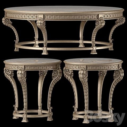Bộ bàn trà cổ điển Louis XVI Tavolino