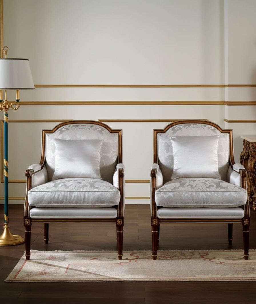 Ghế Fauteuil tân cổ điển Louis XVI
