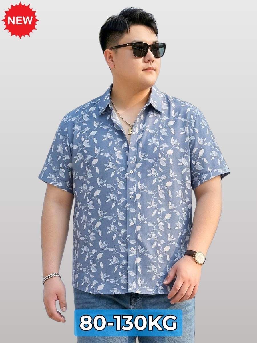 Áo Sơ Mi Họa Tiết Lá Big Size Nam