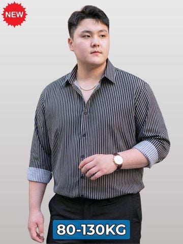 Áo Sơ Mi Kẻ Đen Big Size Nam