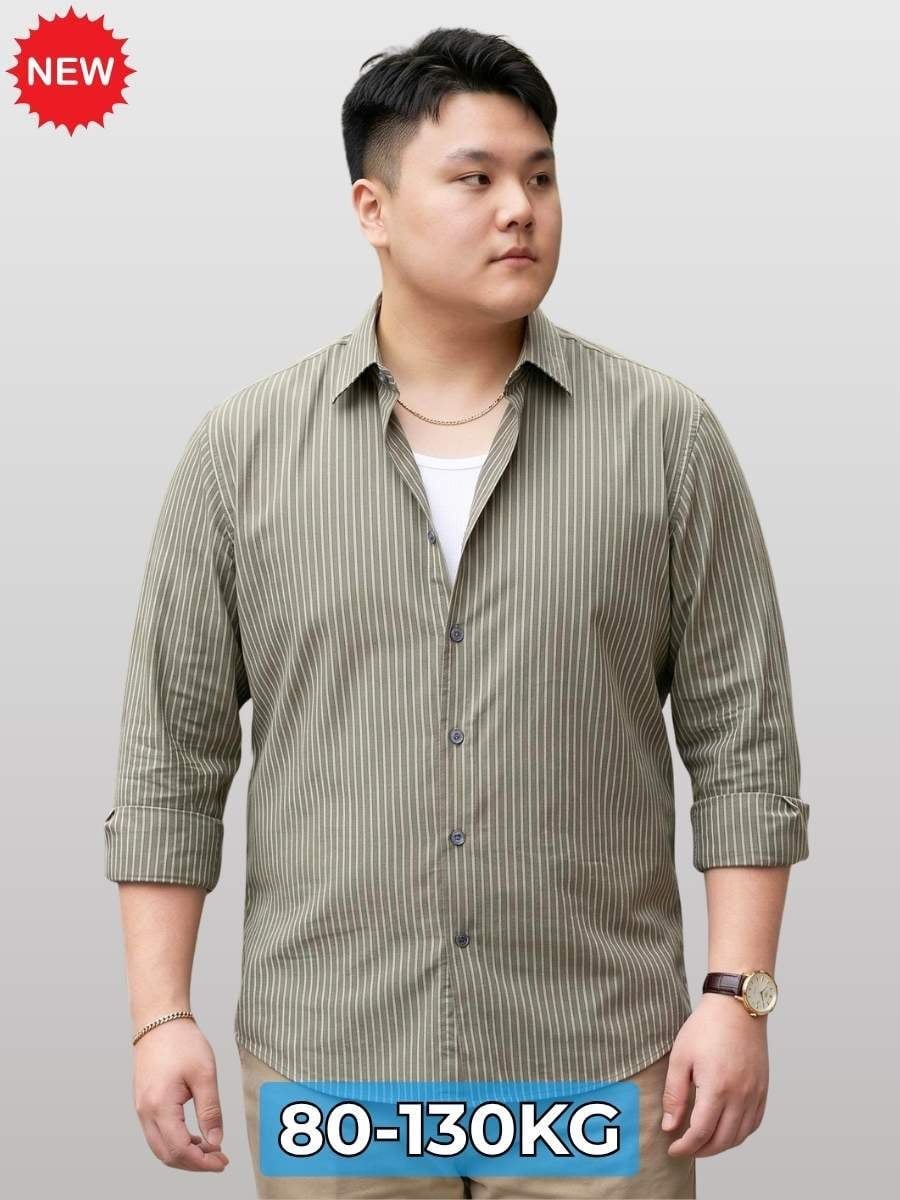 Áo Sơ Mi Kẻ Ghi Big Size Nam