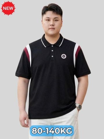 Áo Polo Đen Đỏ Big Size Nam