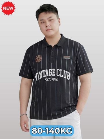 Áo Polo Kẻ Họa Tiết Big Size Nam