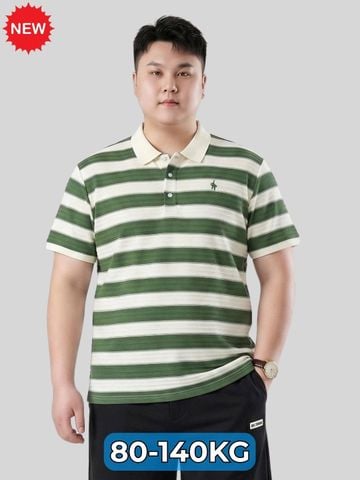 Áo Polo Kẻ Ngang Xanh Big Size Nam