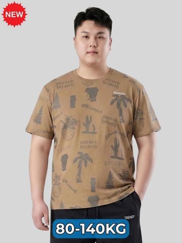Áo Thun Đen Họa Tiết Big Size Nam
