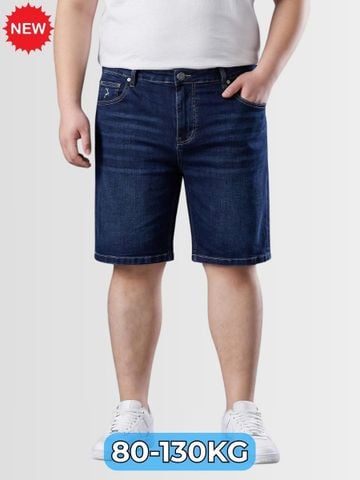 Quần Short Jean Xanh Mài Qua Gối Big Size Nam